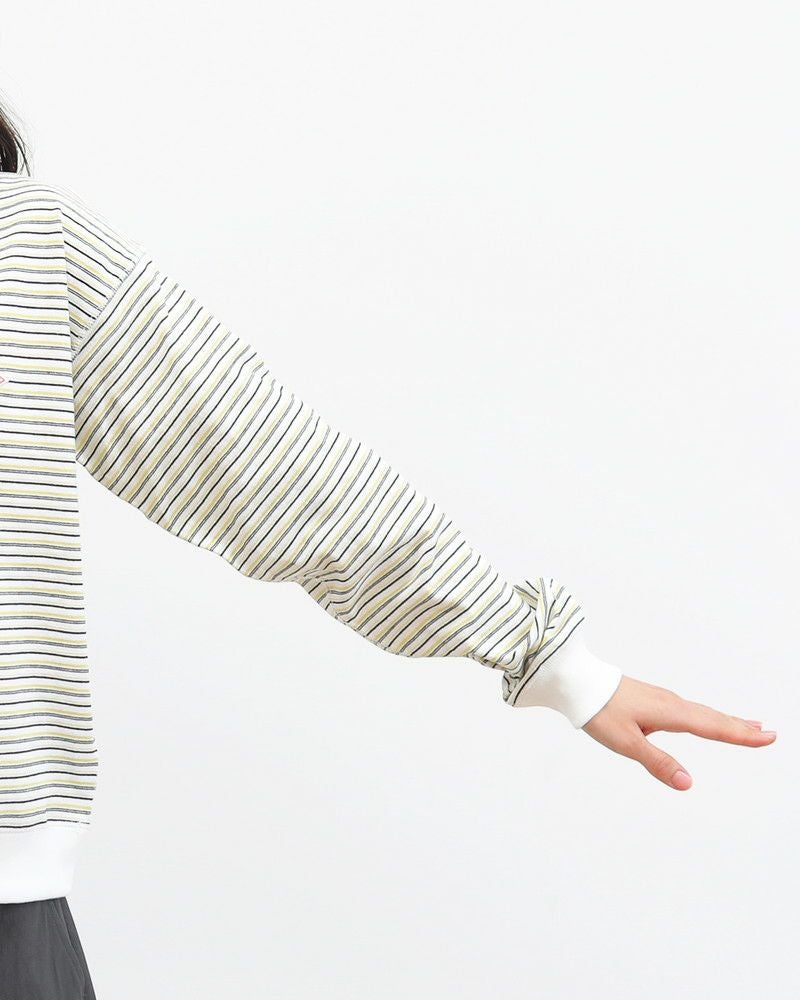 ［DANTON］長袖Tシャツ ストライプ