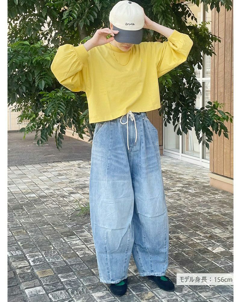 UNPLE］タックバルーンデニムパンツ／アンプル ｜オンセブンデイズ