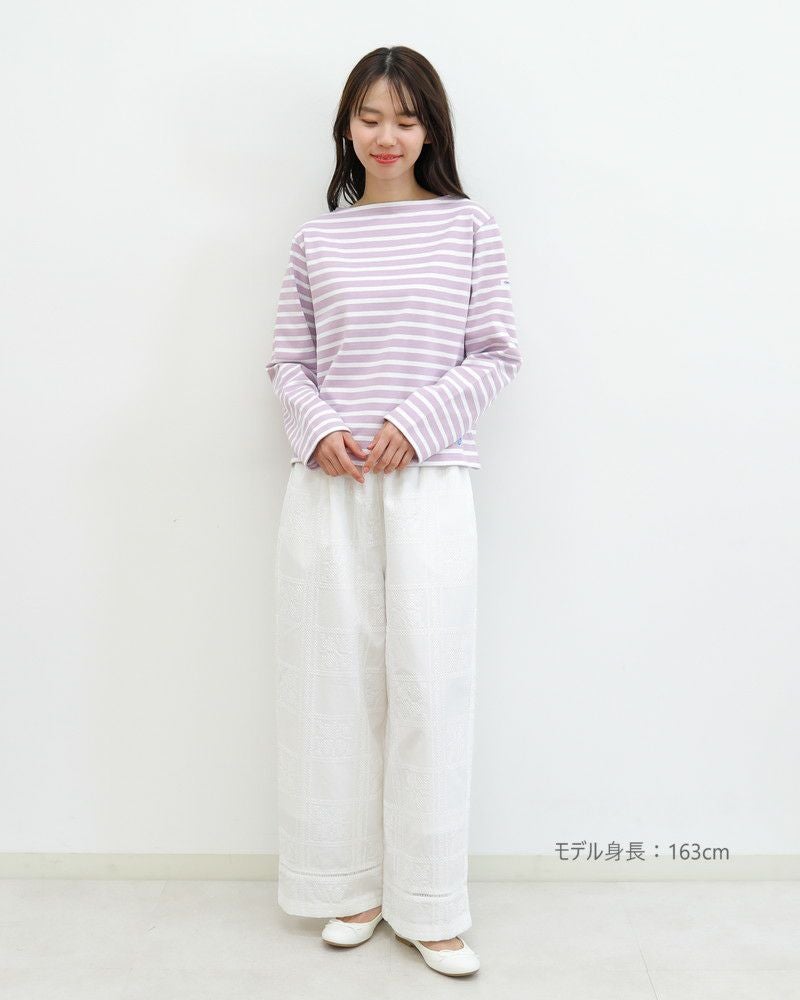 ［ORCIVAL］ショートレングス長袖ボーダープルオーバー