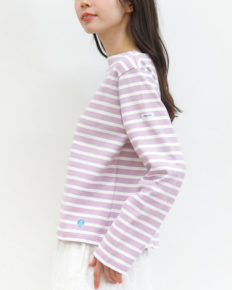 ［ORCIVAL］ショートレングス長袖ボーダープルオーバー