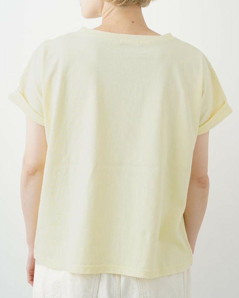 ノベルティ対象】［NATURAL LAUNDRY］空紡天竺リンゴプリントドルマンT