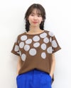 ［NATURAL LAUNDRY］空紡天竺リンゴプリントドルマンTシャツ