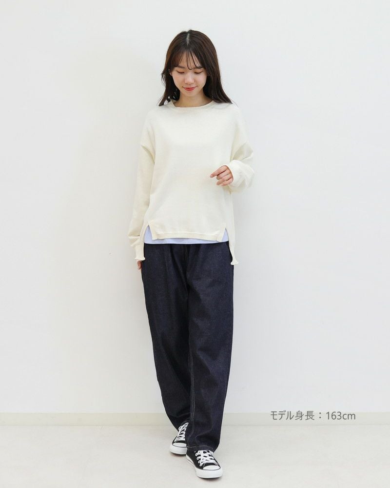 ［mao made］ニットプルオーバー×ラウンドヘムブラウスセット