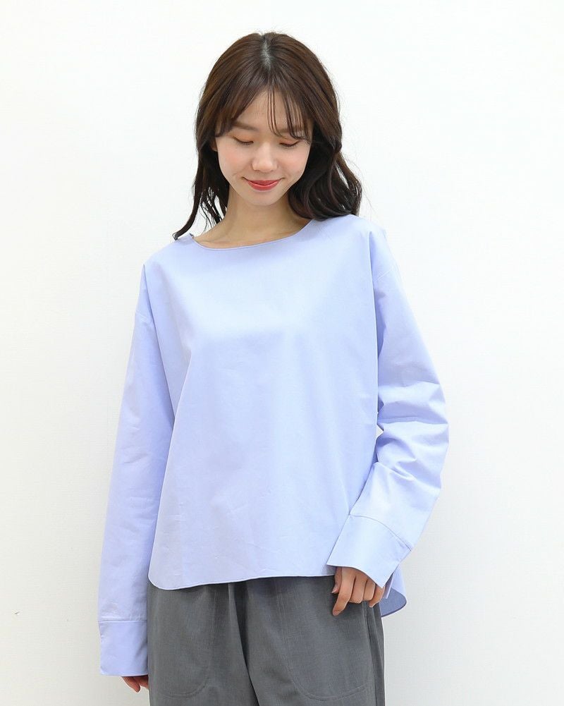 ［mao made］ニットベスト×ラウンドヘムブラウスセット