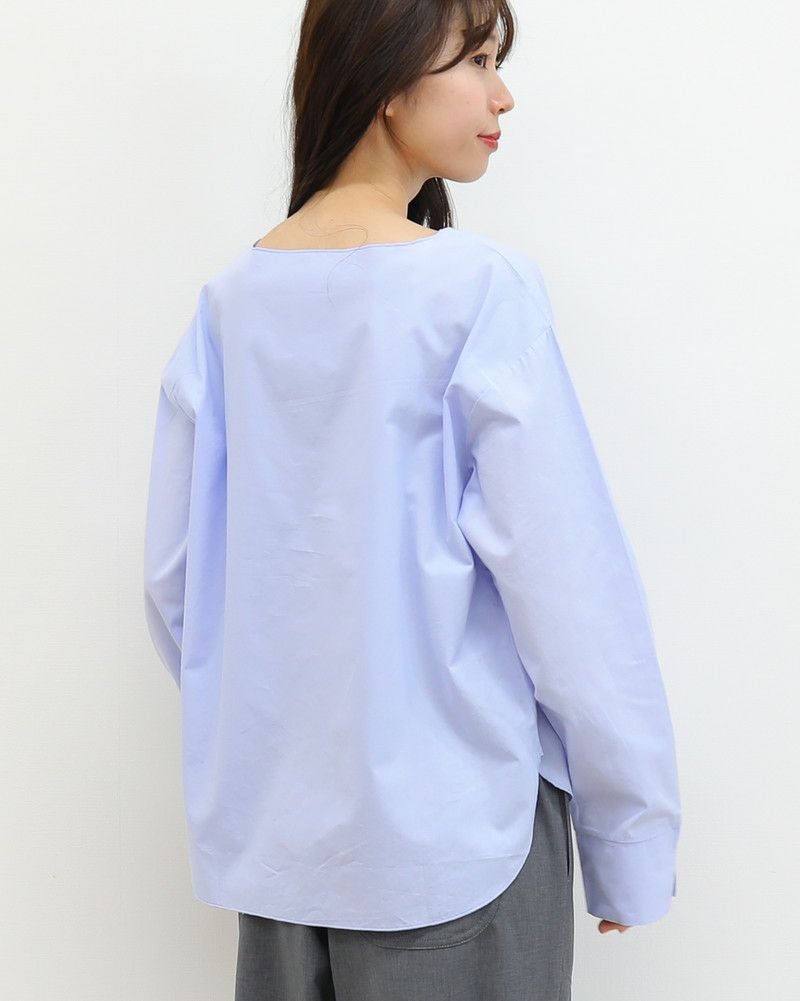 ［mao made］ニットベスト×ラウンドヘムブラウスセット