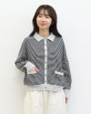 ［mao made］やわらかコットン衿付きカーディガン