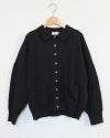 ［mao made］やわらかコットン衿付きカーディガン