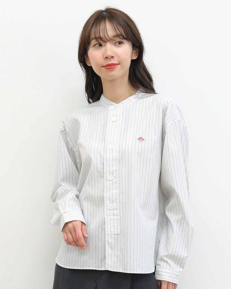 ［DANTON］ポプリンストライプシャツ
