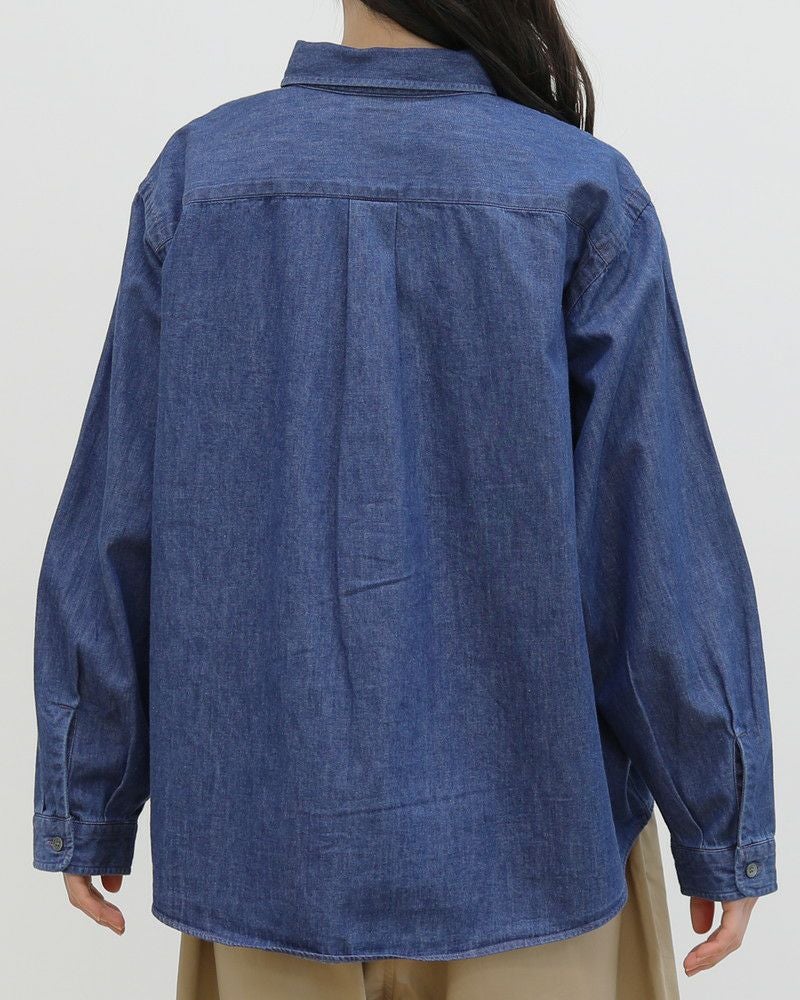 ［DANTON］貝釦デニムシャツ