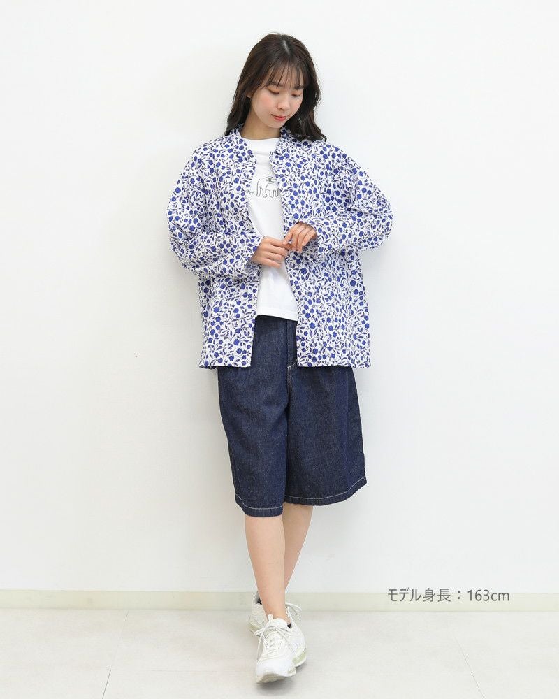 ［NATURAL LAUNDRY］アシェットフワラーパジャマシャツ