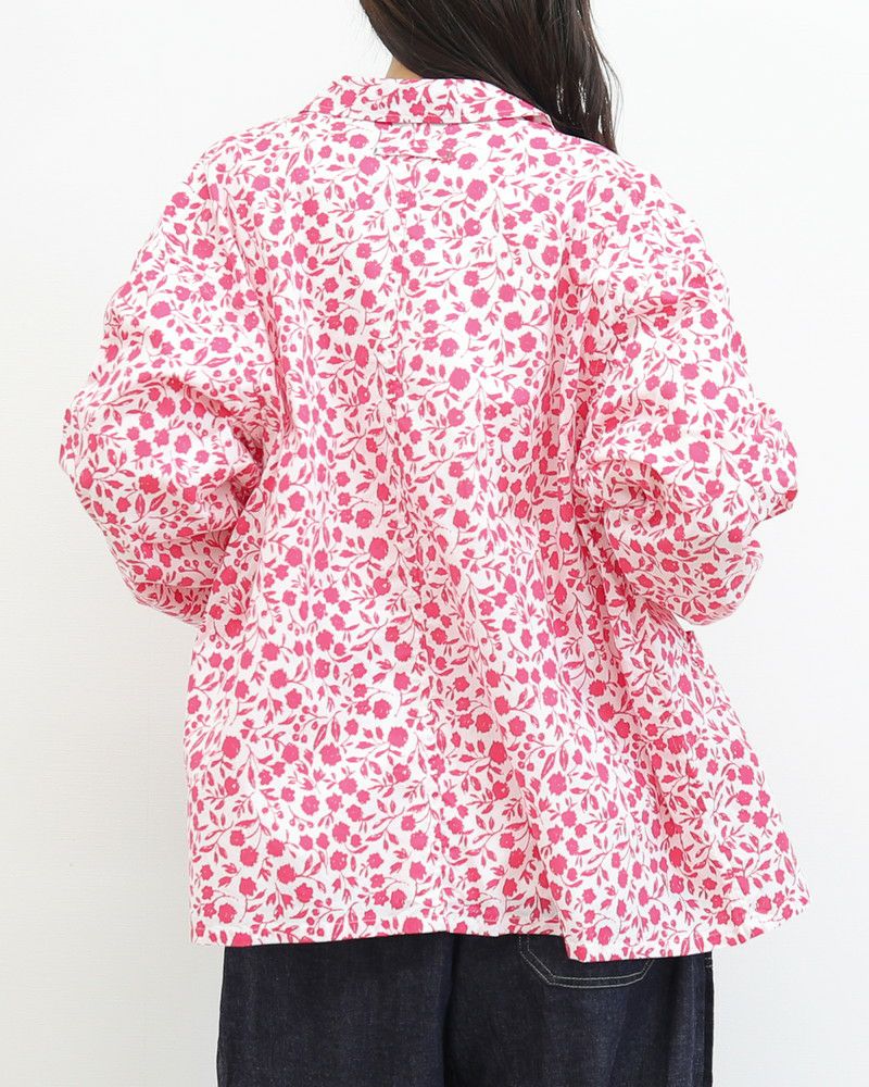 ［NATURAL LAUNDRY］アシェットフワラーパジャマシャツ