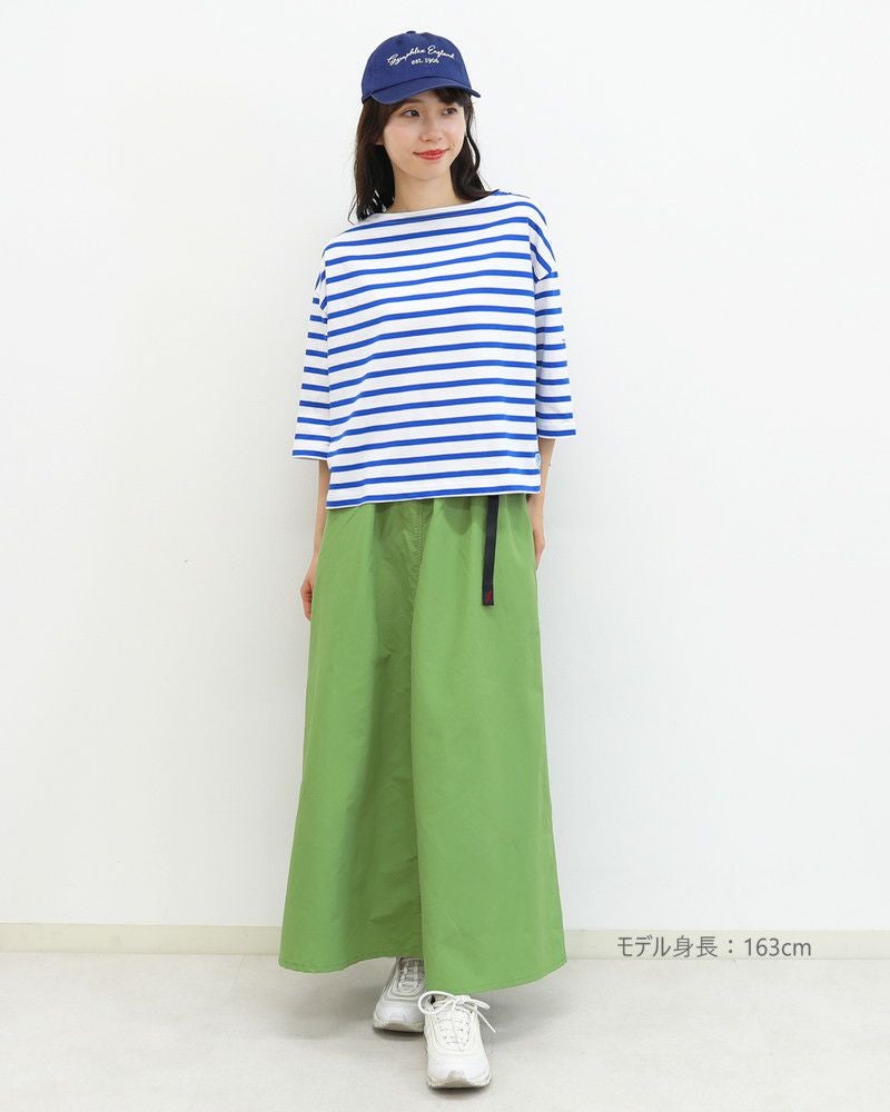 ［ORCIVAL］ボートネック半袖ボーダープルオーバー