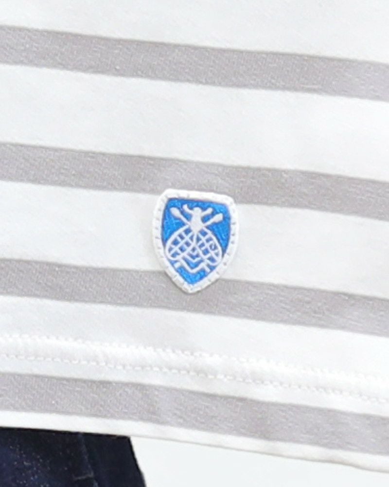 ［ORCIVAL］ボートネック半袖ボーダープルオーバー