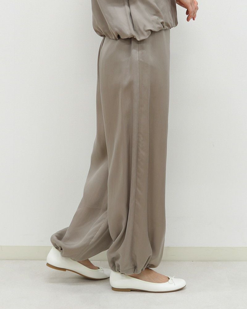 ［LE GLAZIK］裾ドロストキュプラパンツ