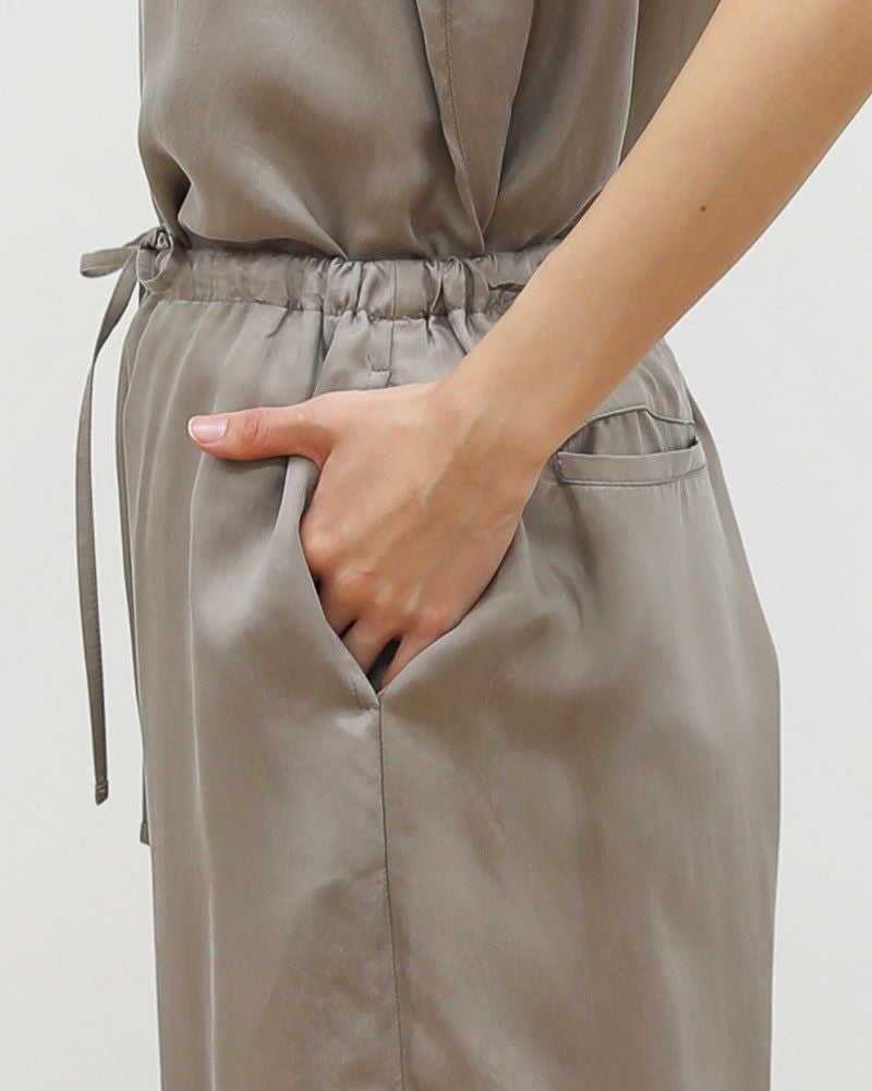 ［LE GLAZIK］裾ドロストキュプラパンツ