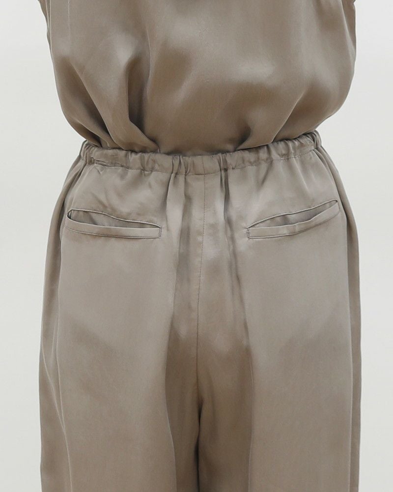 ［LE GLAZIK］裾ドロストキュプラパンツ