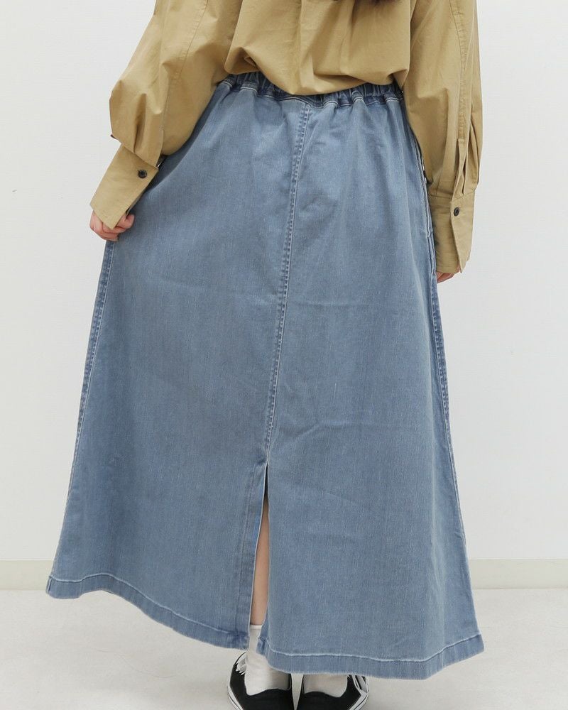 10％OFF】［Gramicci］ストレッチデニムロングフレアスカート
