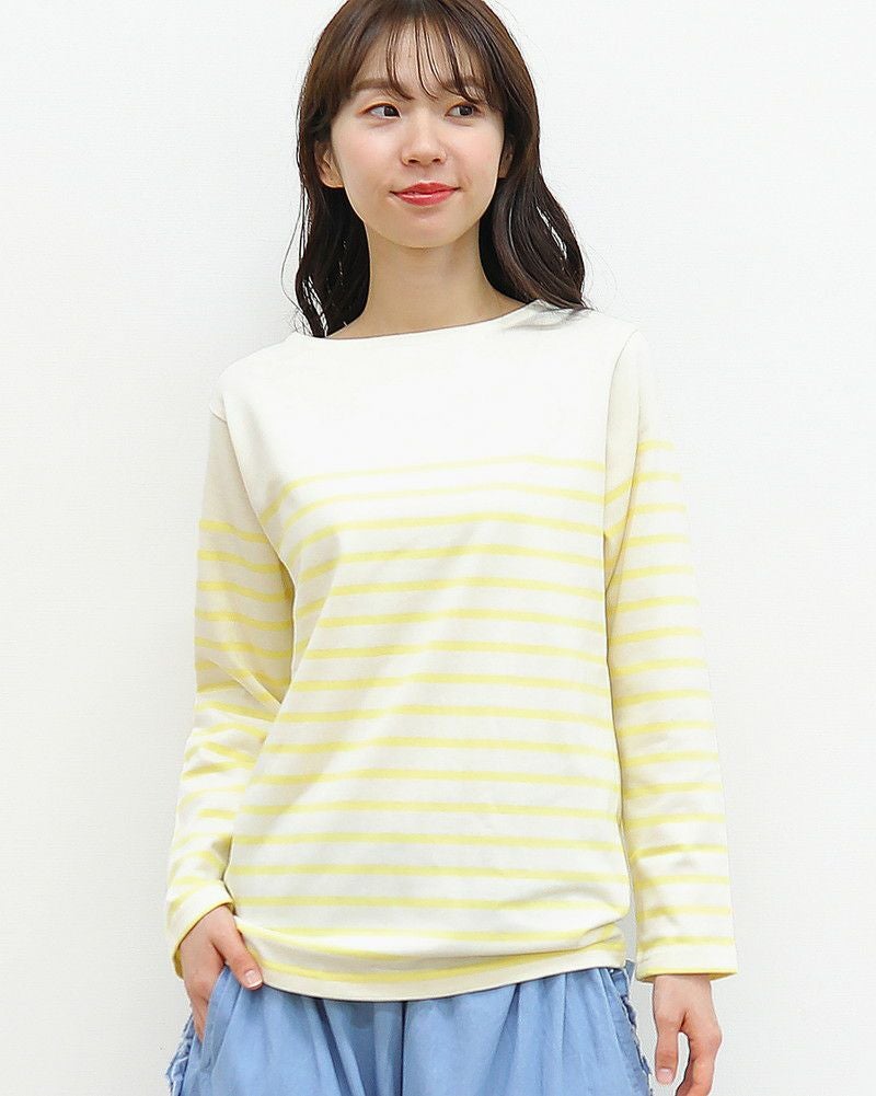 ［ON SEVEN DAYS］パネルボーダー長袖プルオーバー〈S/Mサイズ展開〉