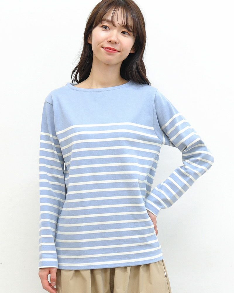 ［ON SEVEN DAYS］パネルボーダー長袖プルオーバー〈S/Mサイズ展開〉