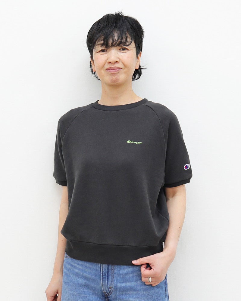 ［Champion］ショートスリーブスウェット刺繍Tシャツ