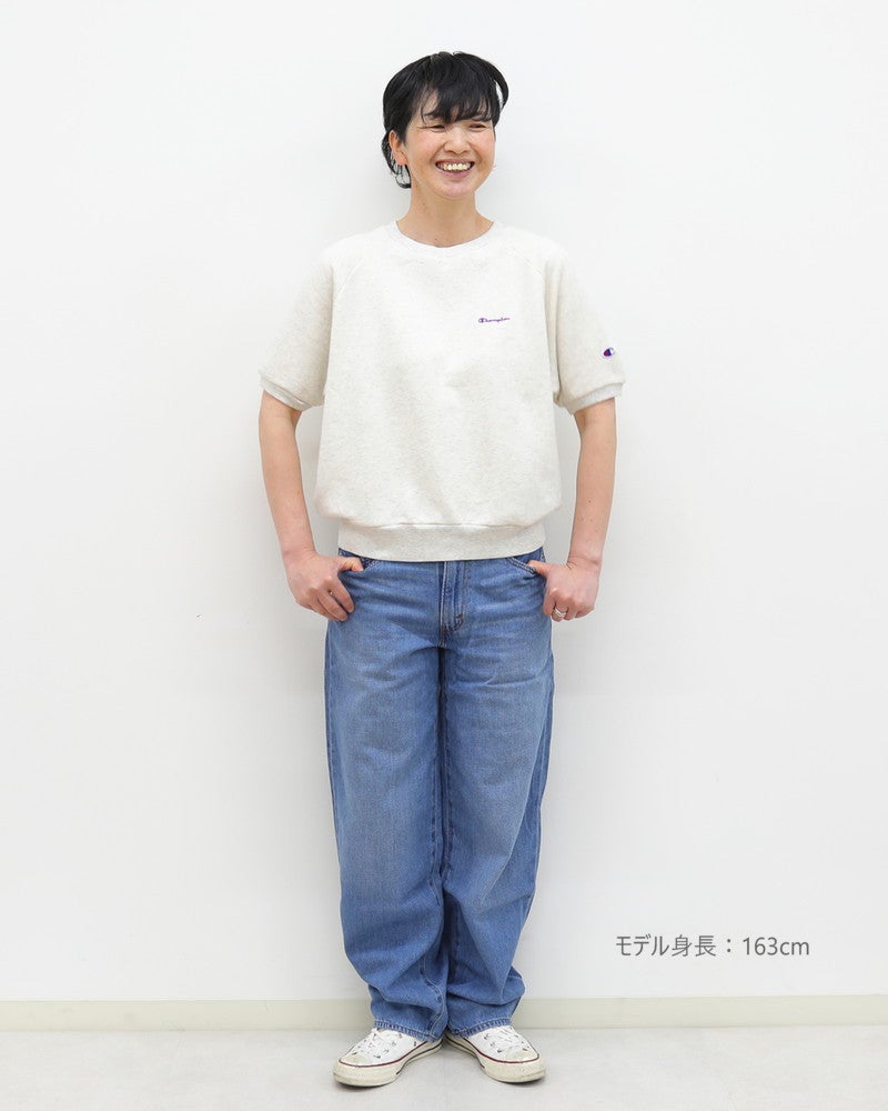 ［Champion］ショートスリーブスウェット刺繍Tシャツ