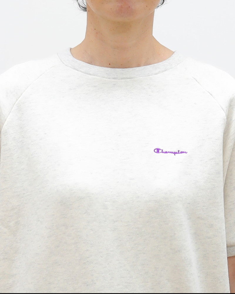 ［Champion］ショートスリーブスウェット刺繍Tシャツ
