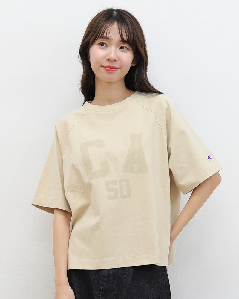 10％OFF】［Champion］ショートスリーブAラインラグランTシャツ