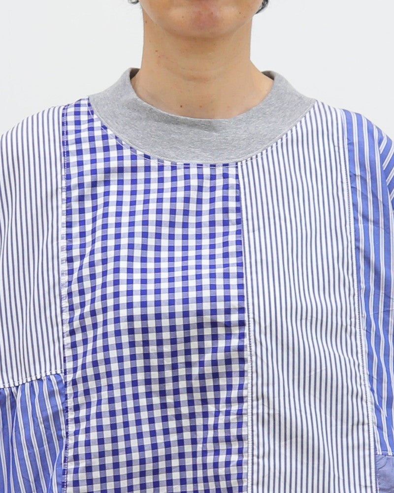 NATURAL LAUNDRY］先染めクラフトパネルハギモックプルオーバー