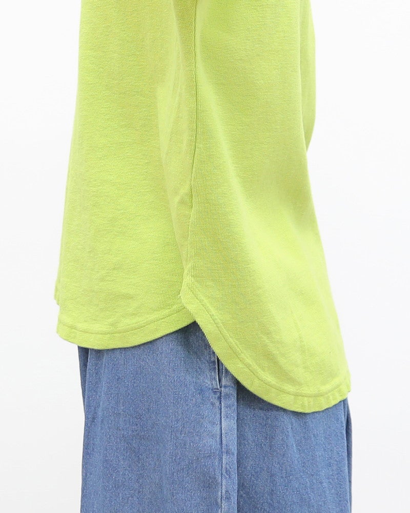 grin］ミニ畦ワッフルモック半袖プルオーバー／グリン◇26SS ｜オン