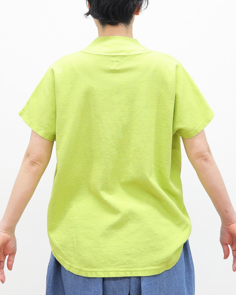 grin］ミニ畦ワッフルモック半袖プルオーバー／グリン◇26SS ｜オン