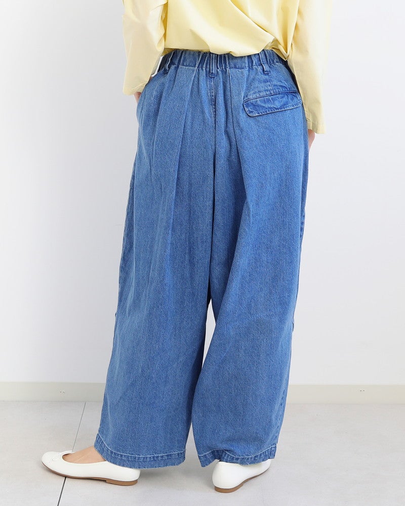 ［FURALI］デニムバックタックトラウザーパンツ