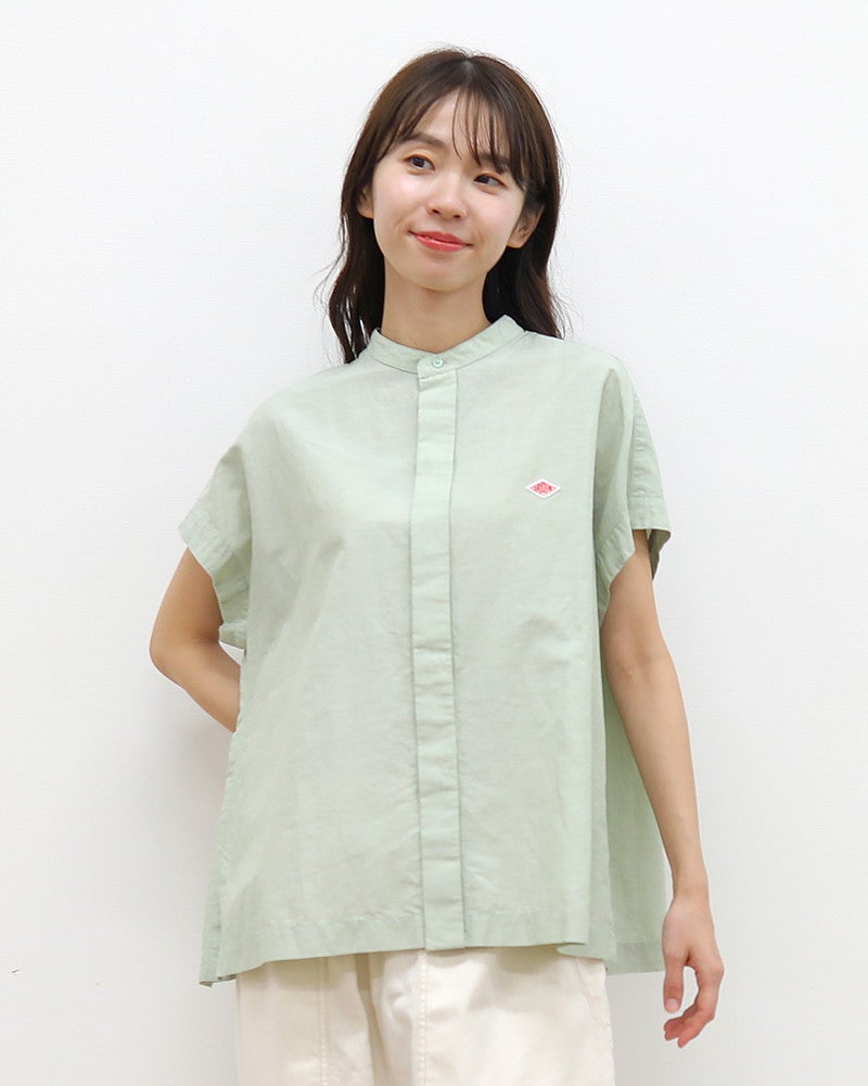 ［DANTON］コットンリネンブラウス