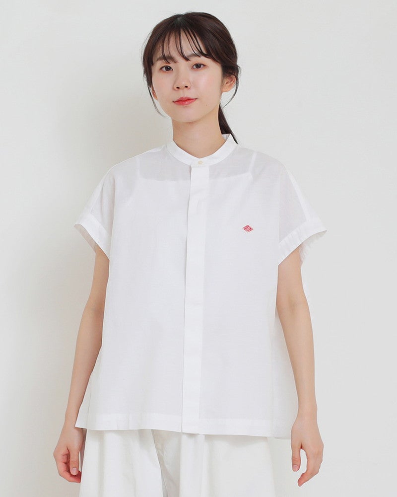 ［DANTON］コットンリネンブラウス