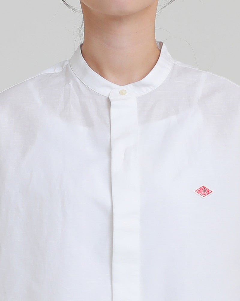 ［DANTON］コットンリネンブラウス