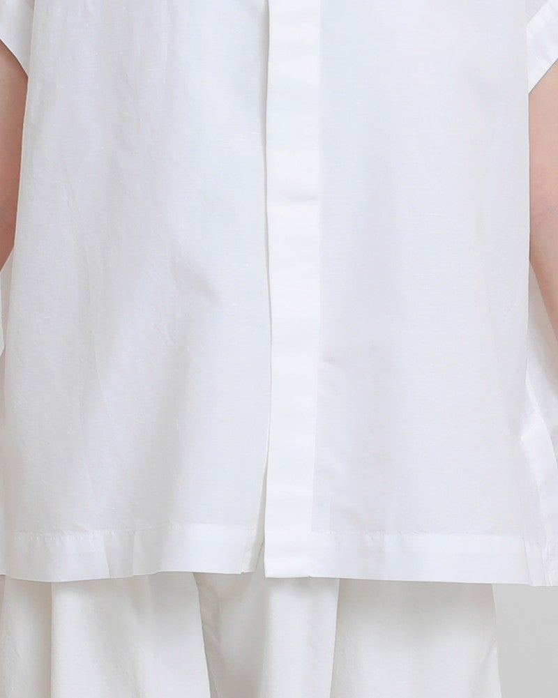 ［DANTON］コットンリネンブラウス