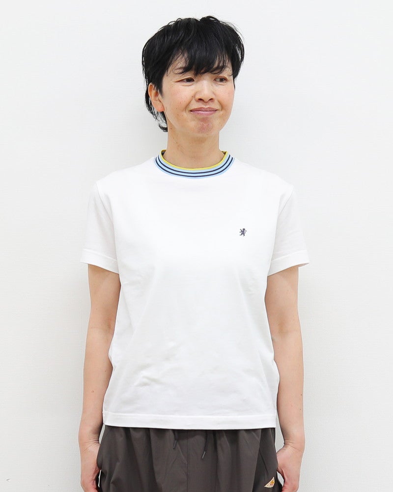 ［GYMPHLEX］ネックボーダー半袖Tシャツ