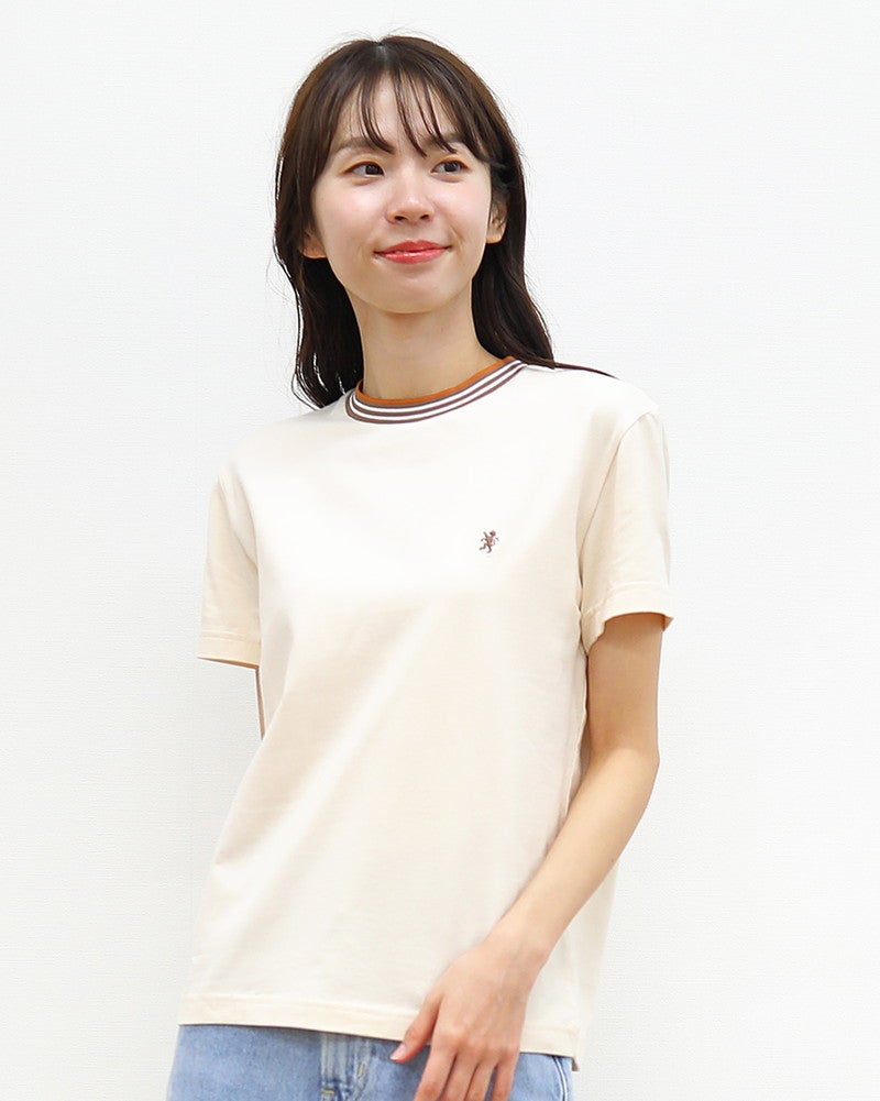 ［GYMPHLEX］ネックボーダー半袖Tシャツ