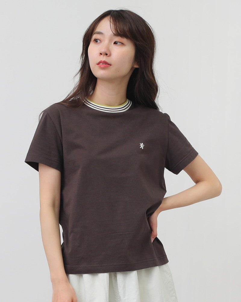 ［GYMPHLEX］ネックボーダー半袖Tシャツ