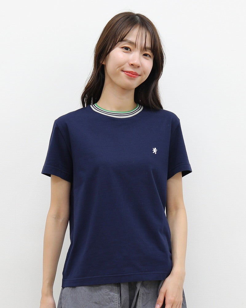 ［GYMPHLEX］ネックボーダー半袖Tシャツ