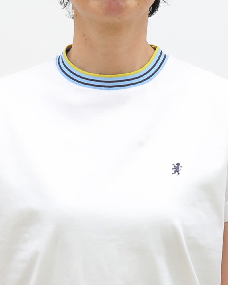 ［GYMPHLEX］ネックボーダー半袖Tシャツ