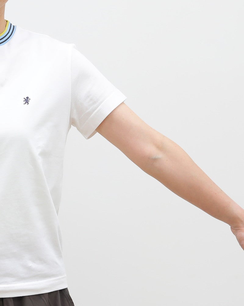 ［GYMPHLEX］ネックボーダー半袖Tシャツ