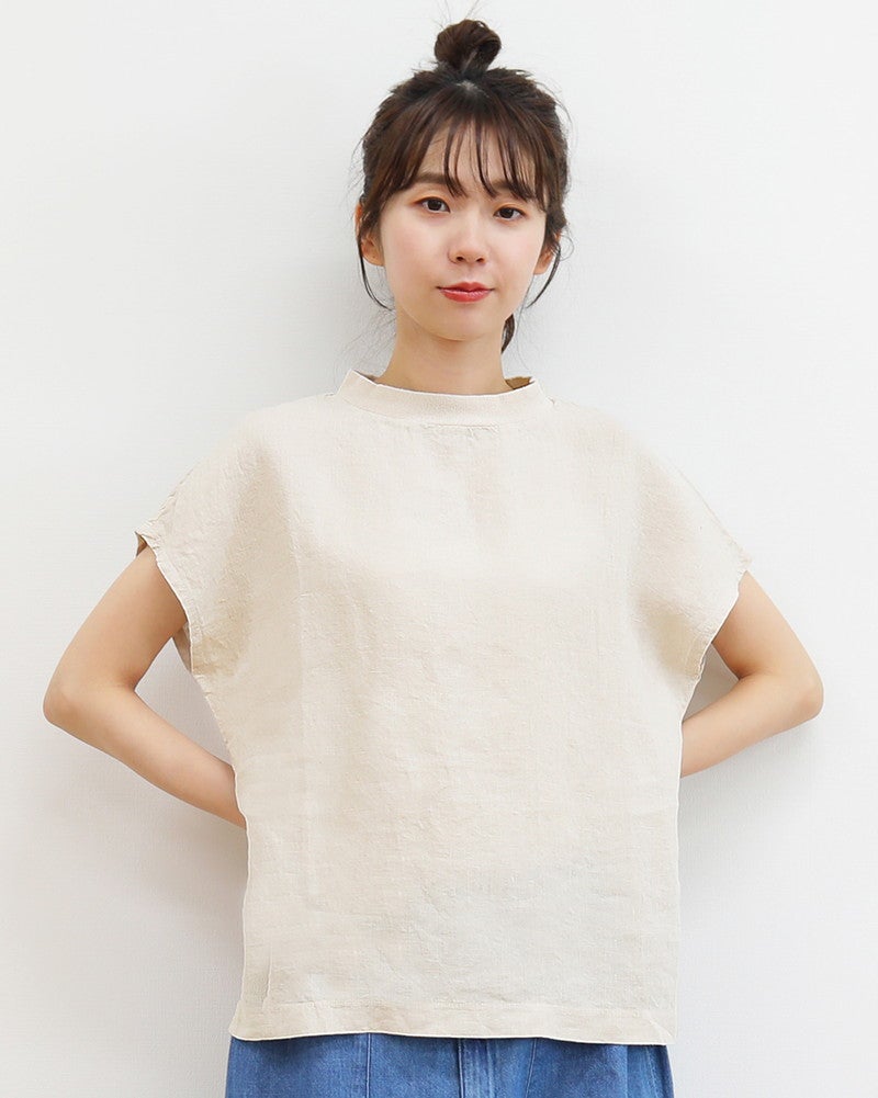 ［LAITERIE］リユールリネンボトルネックプルオーバー