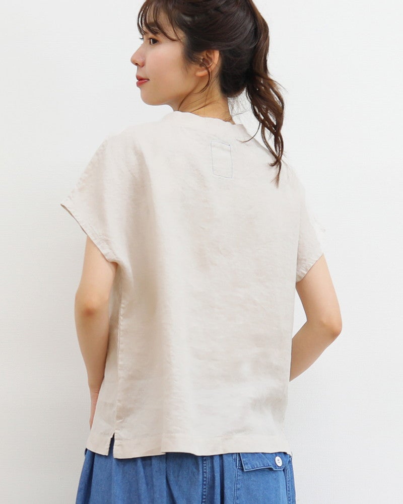 ［LAITERIE］リユールリネンボトルネックプルオーバー