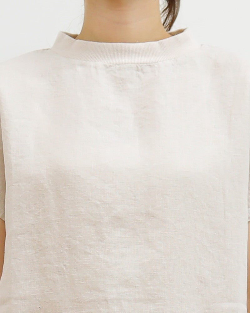 ［LAITERIE］リユールリネンボトルネックプルオーバー