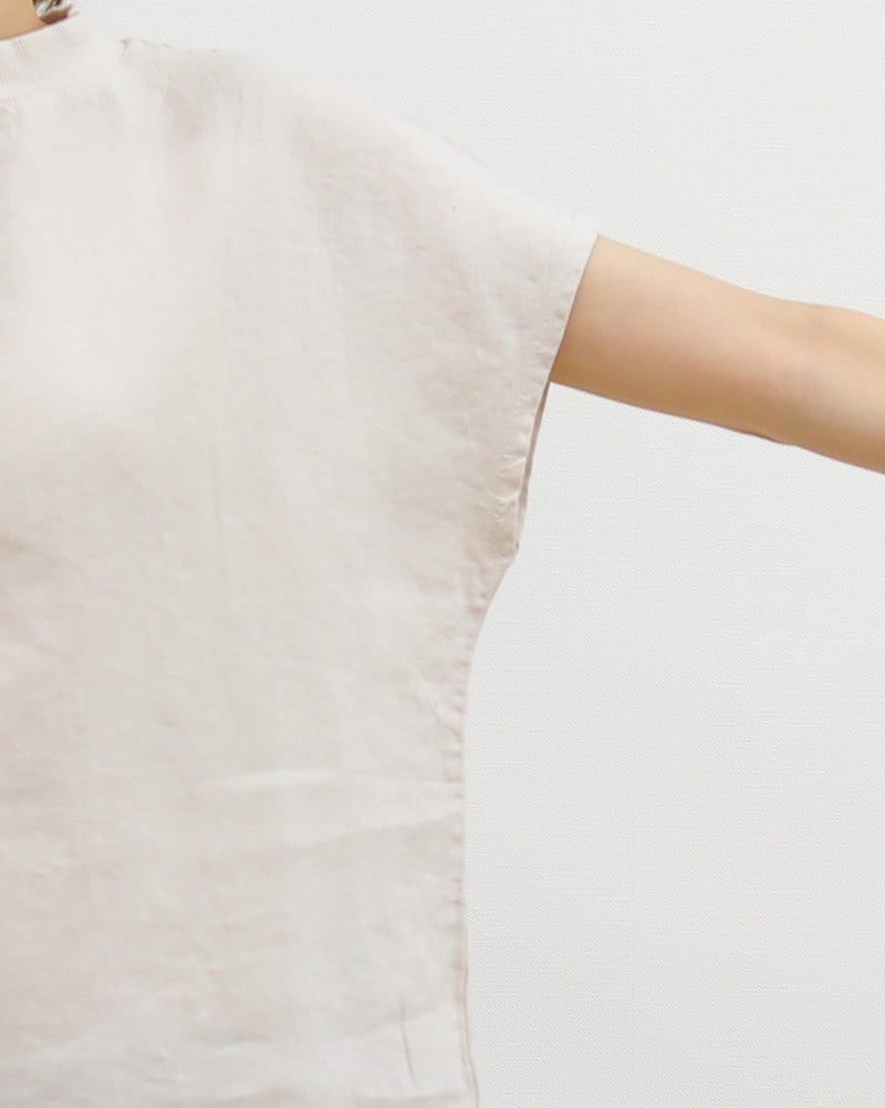 ［LAITERIE］リユールリネンボトルネックプルオーバー