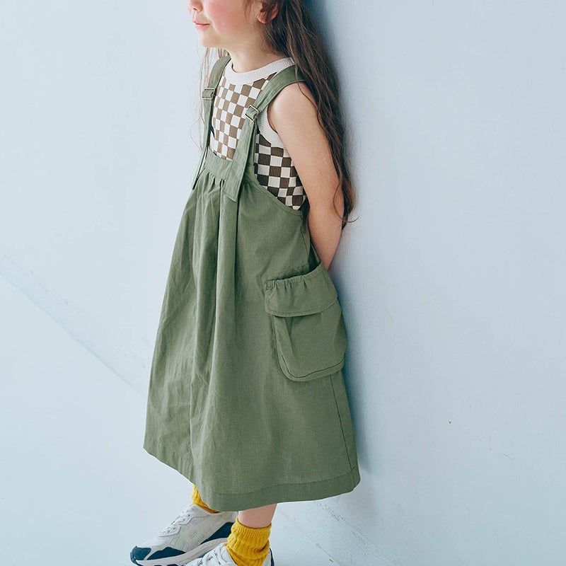 30％OFF】［p.premier］BIGポケットジャンスカ キッズ〈130-140cm