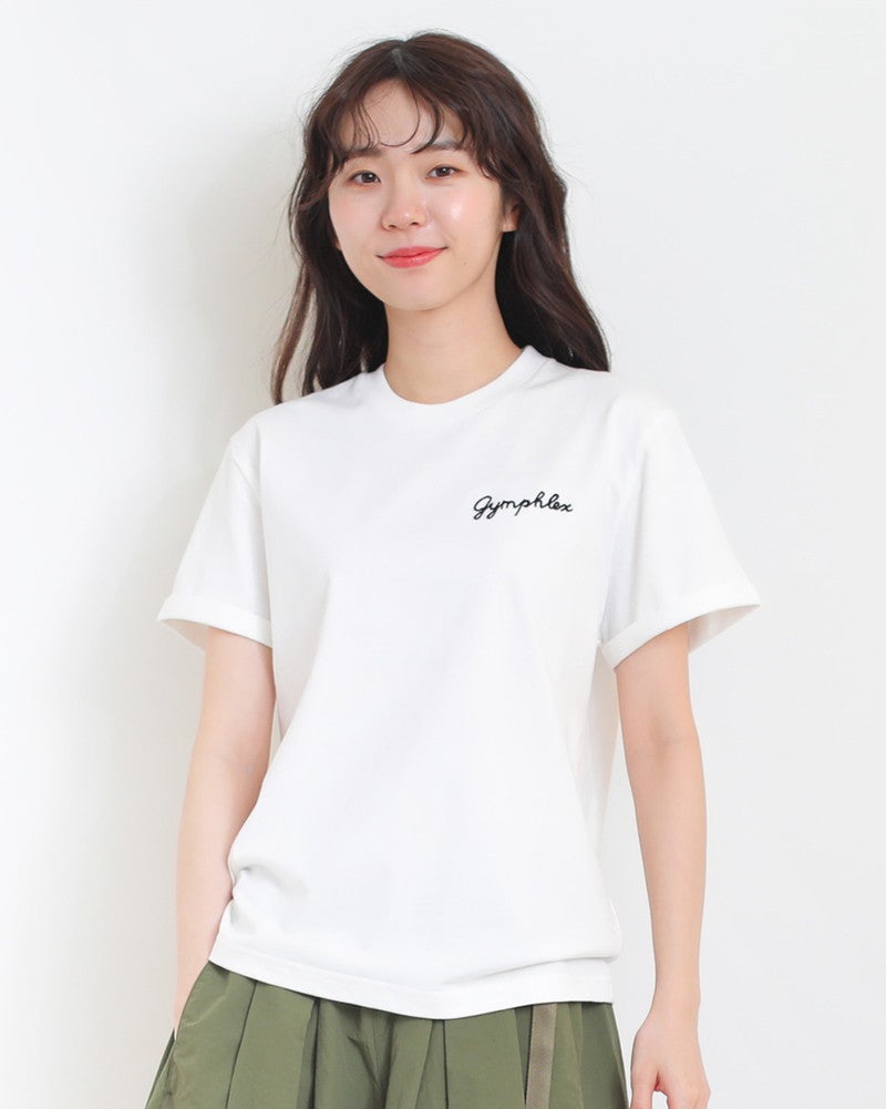 ［GYMPHLEX］刺繍半袖Tシャツ