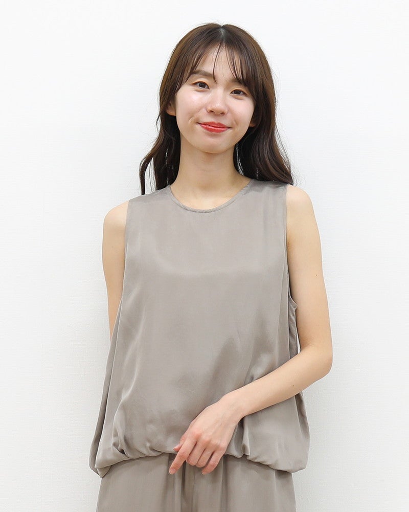 ［LE GLAZIK］ノースリーブバルーンブラウス