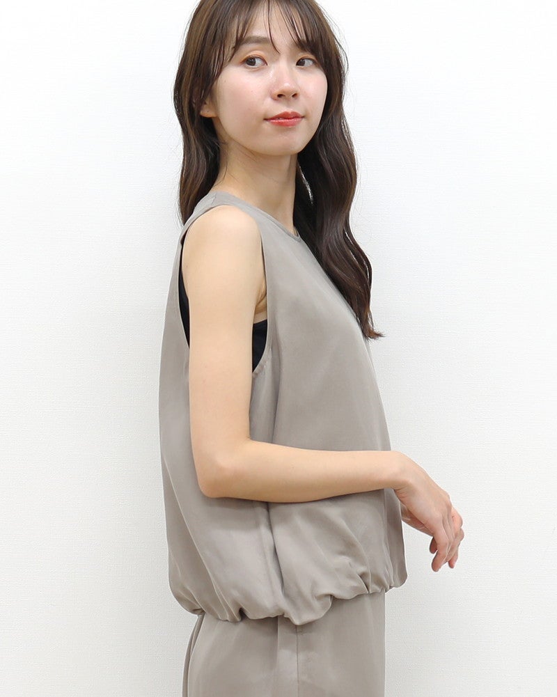 ［LE GLAZIK］ノースリーブバルーンブラウス