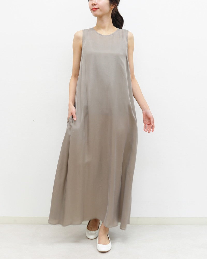 ［LE GLAZIK］ノースリーブキュプラワンピース